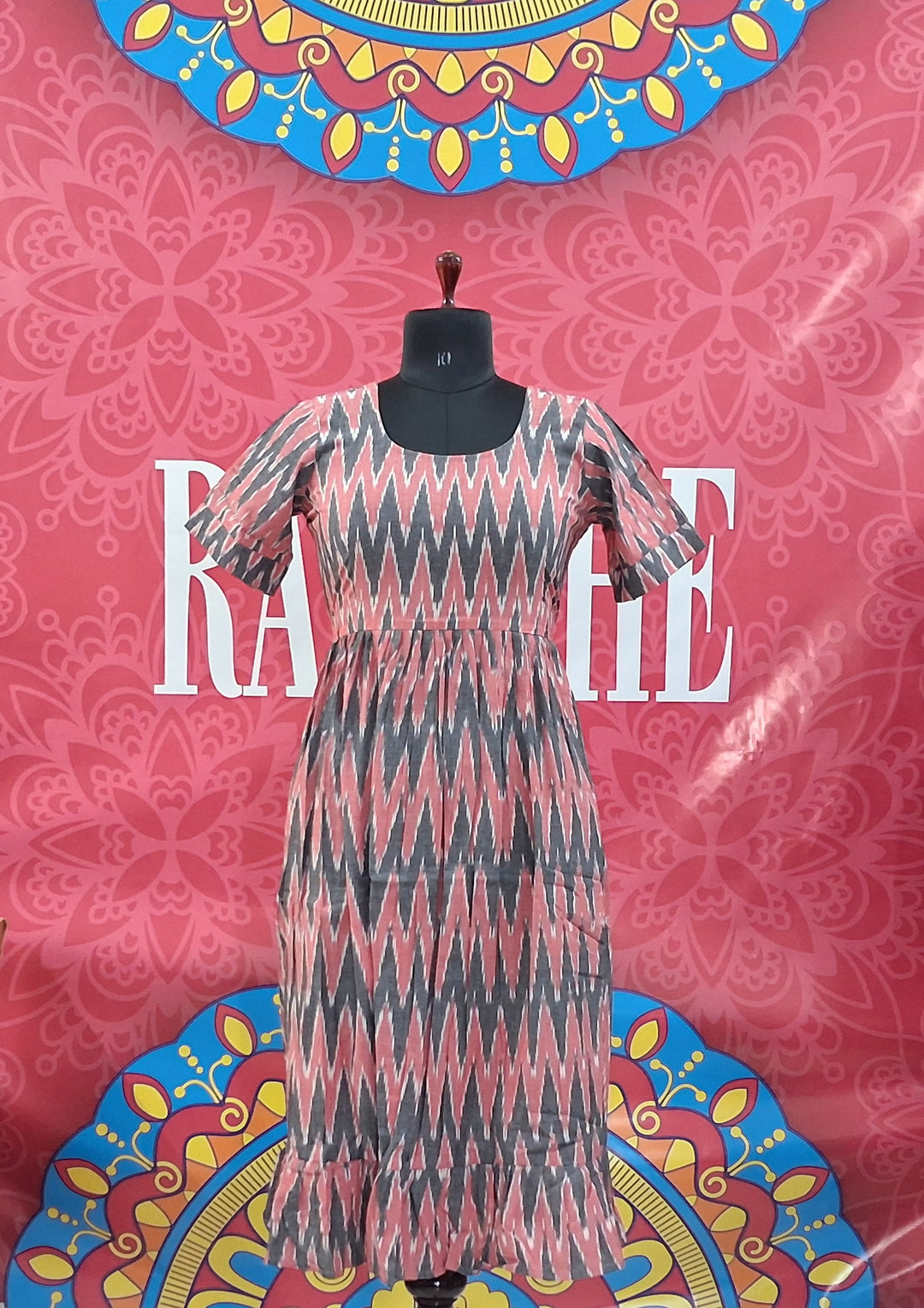 Ikkat Half Sleeve Frocks