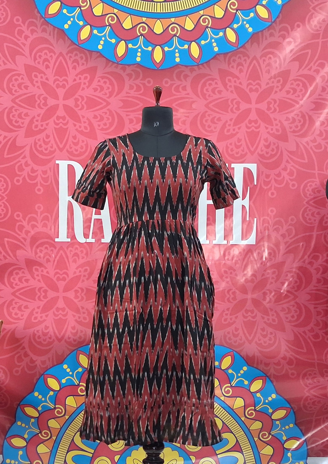 Ikkat Half Sleeve Frocks