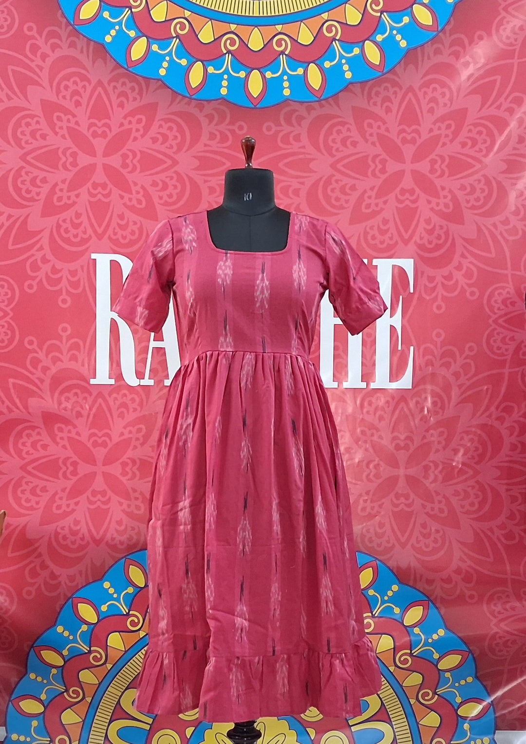 Ikkat Half Sleeve Frocks