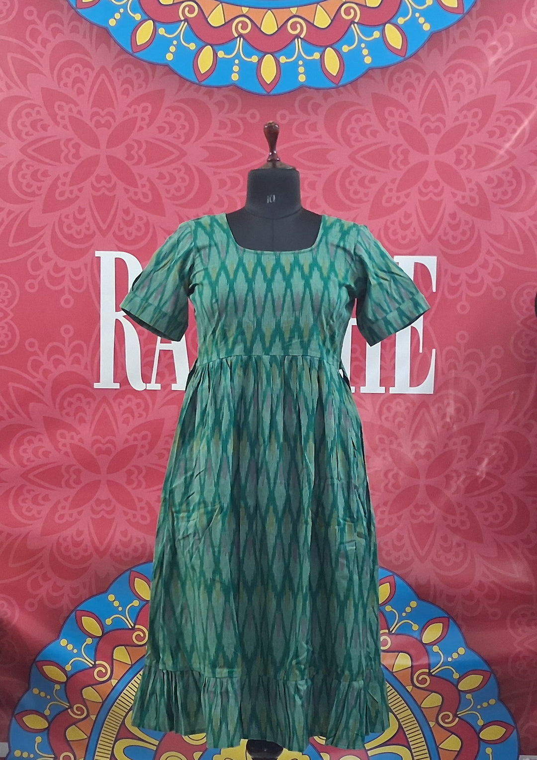 Ikkat Half Sleeve Frocks