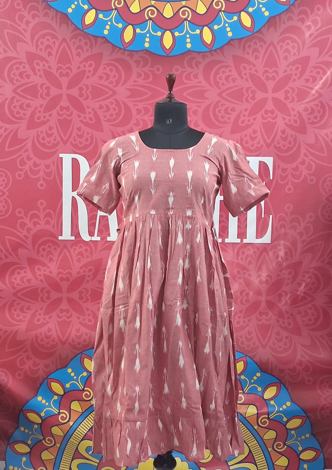 Ikkat Half Sleeve Frocks
