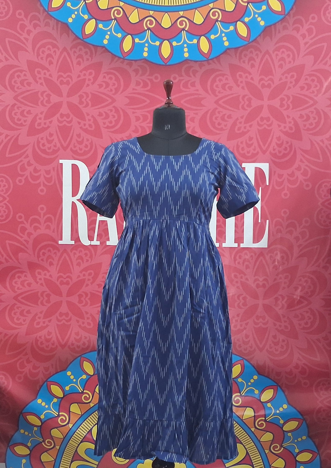 Ikkat Half Sleeve Frocks