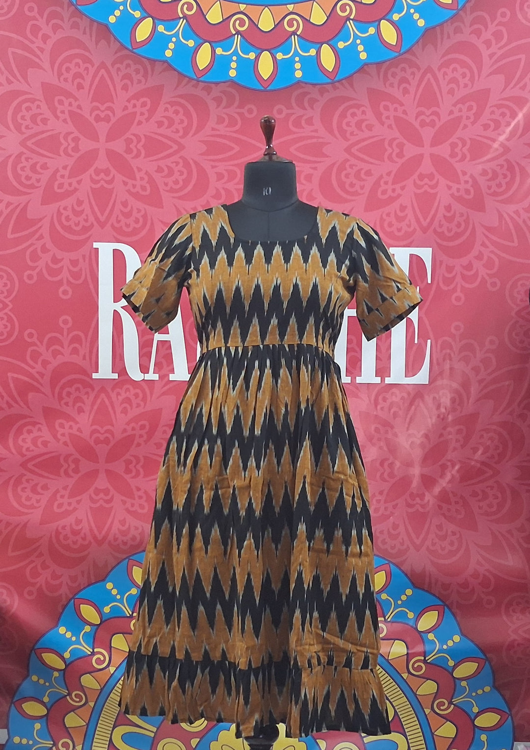Ikkat Half Sleeve Frocks