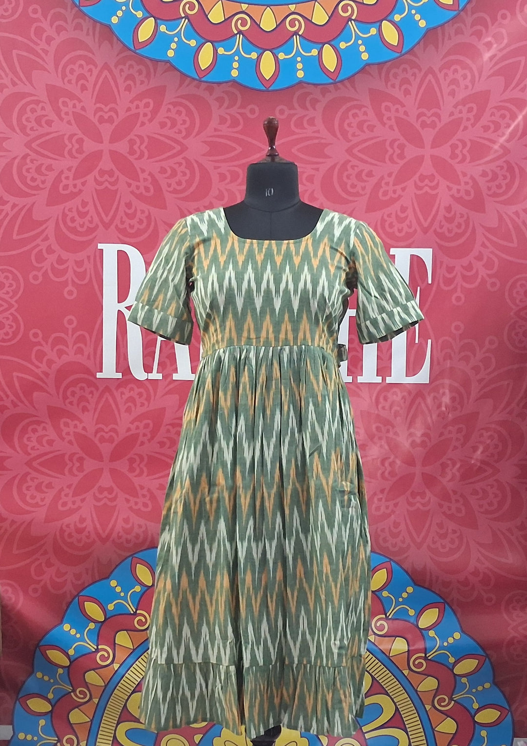 Ikkat Half Sleeve Frocks