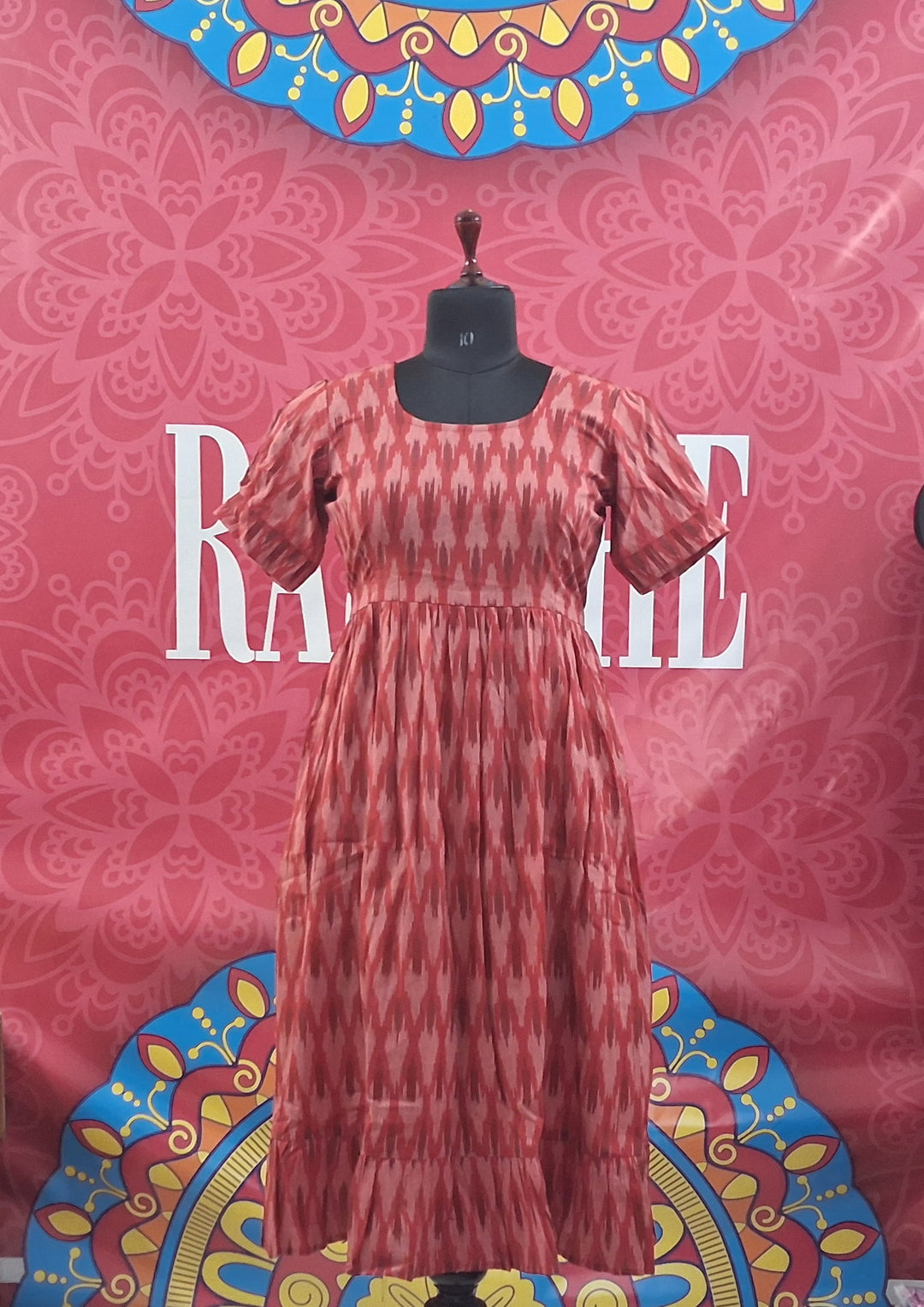 Ikkat Half Sleeve Frocks
