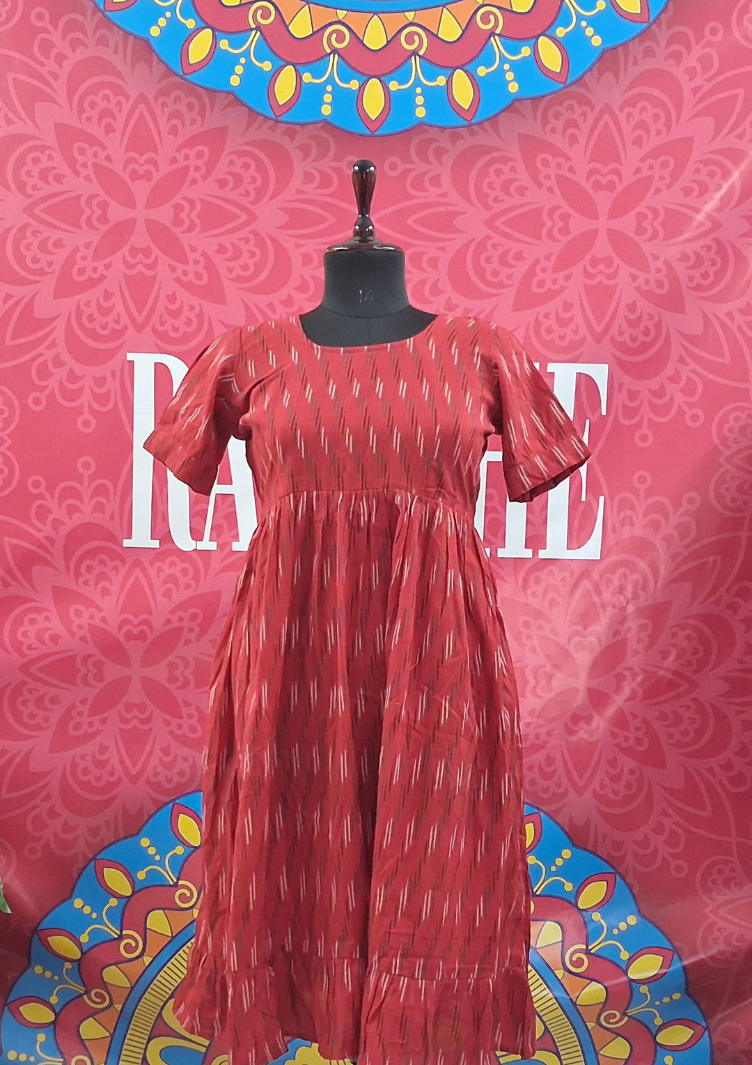 Ikkat Half Sleeve Frocks