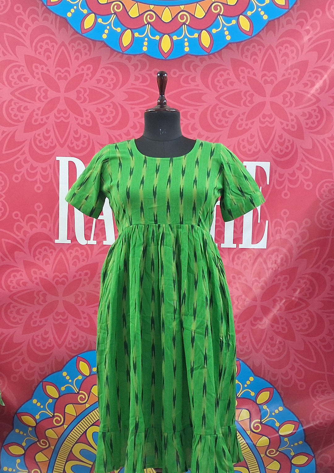Ikkat Half Sleeve Frocks