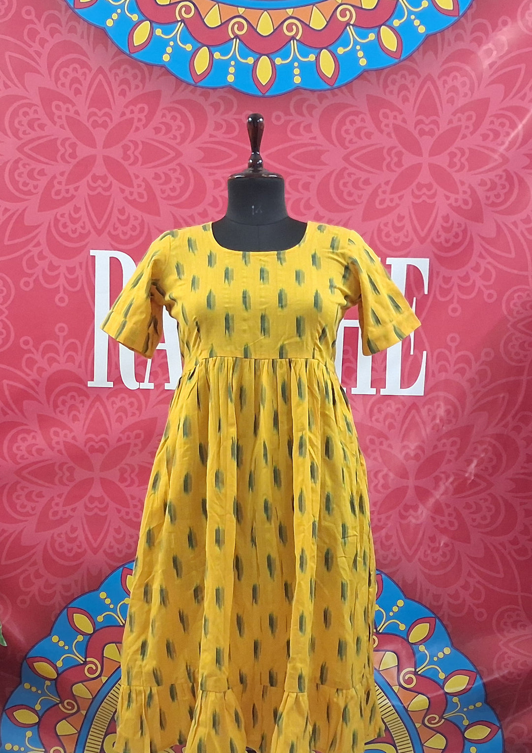 Ikkat Half Sleeve Frocks