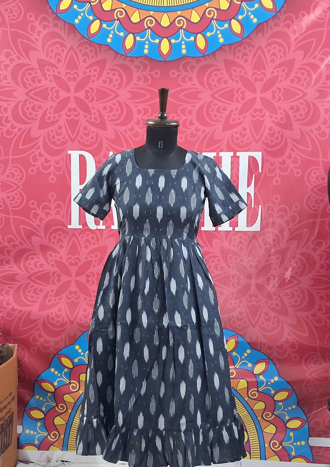Ikkat Half Sleeve Frocks
