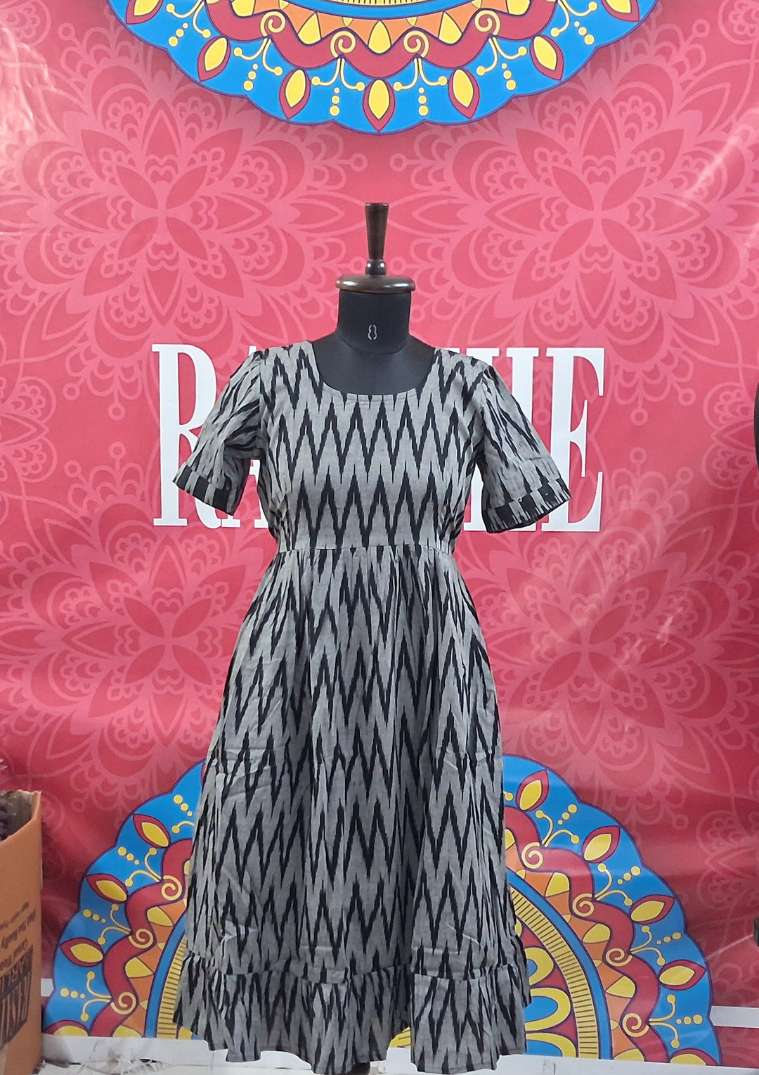 Ikkat Half Sleeve Frocks