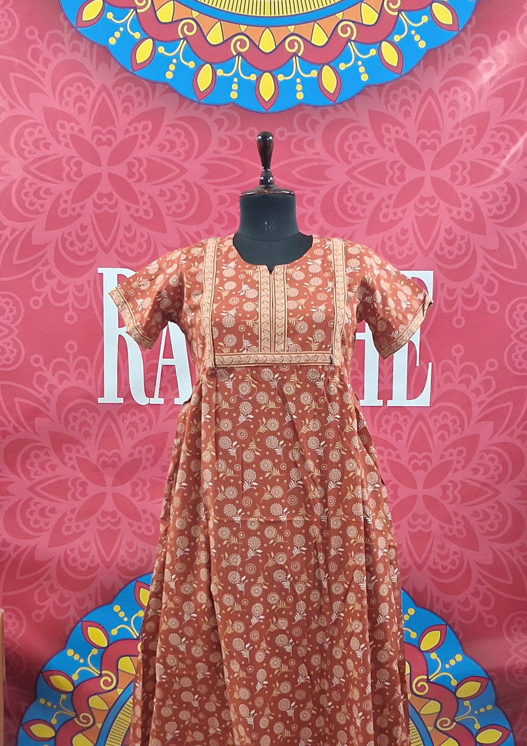 New Jaipuri Feeding Border Maxi