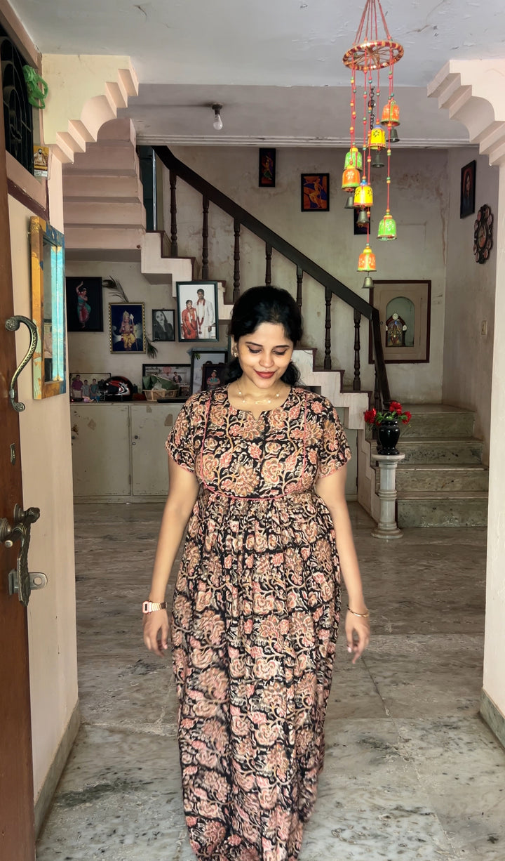 Kalamkari Waterfall Maxi